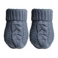 EBM800-DB: Dusty Blue Eco Cable Knit Mitten